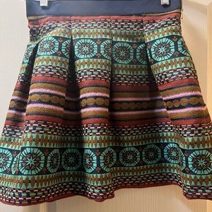 Colorful A-line Mini Skirt